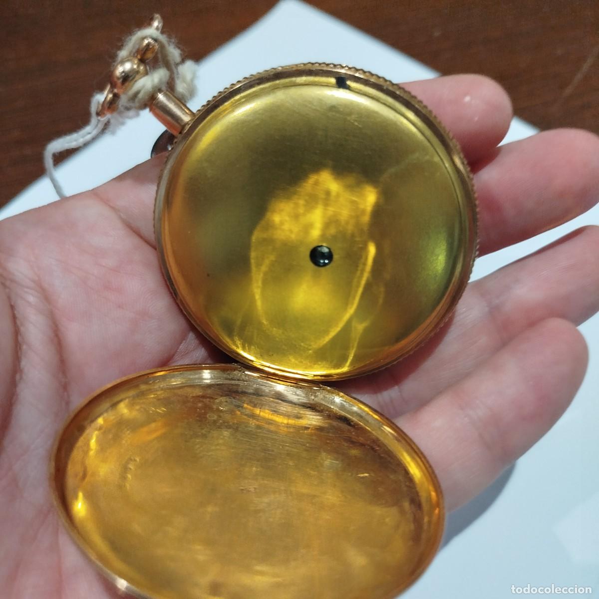 Relojes de bolsillo: RELOJ DE BOLSILLO DE ORO - Foto 13