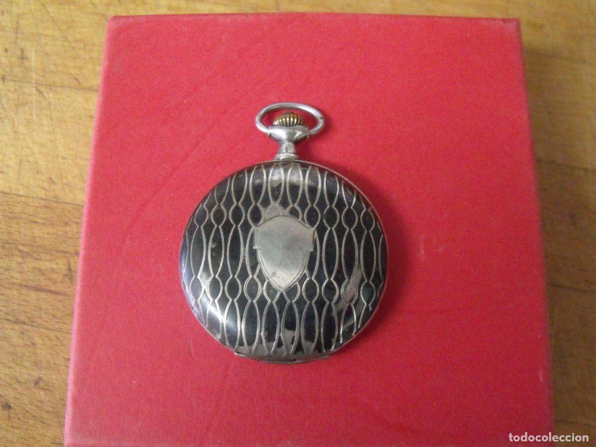 Relojes de bolsillo: ANTIGUO RELOJ SAVONETA PLATA 800 NIELLO-OMEGA SUIZA-A&Ntilde;O 1910-LOTE 259-95-FUNCIONA PERFECTAMENTE