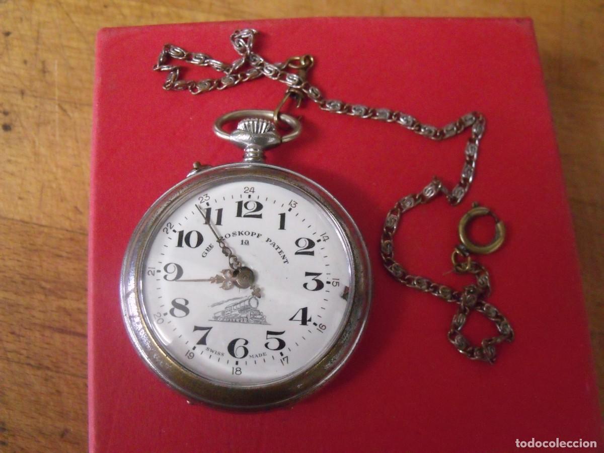 Relojes de bolsillo: ANTIGUO RELOJ FERROCARRIL-ROSKOFF-A&Ntilde;O 1910-LEONTINA EPOCA-LOTE 259-95-FUNCIONA