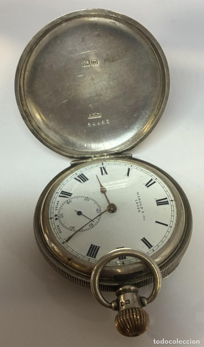 Relojes de bolsillo: RELOJ DE BOLSILLO DE PLATA HAROLD