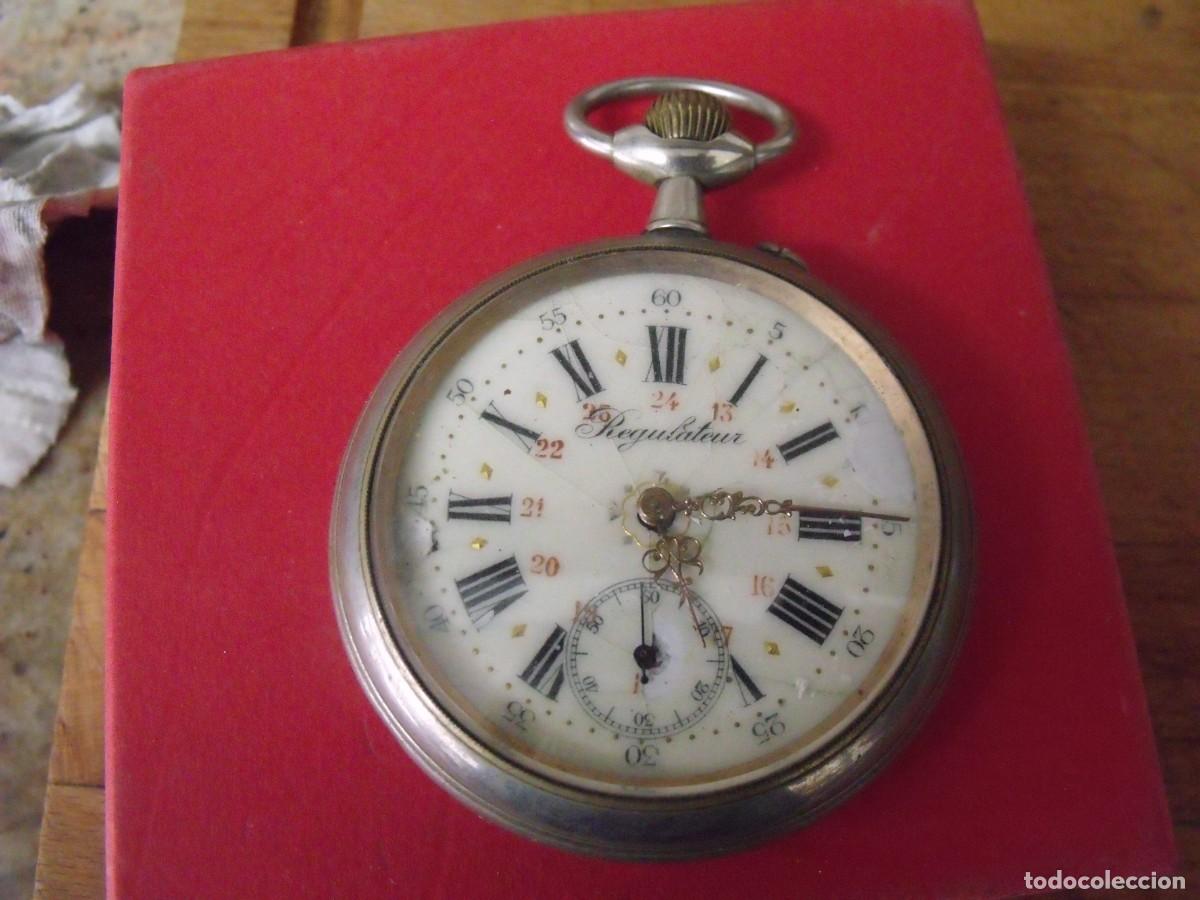 Relojes de bolsillo: &iexcl;&iexcl;GRAN OFERTA!! ANTIGUO RELOJ BOLSILLO GOLIATH 70MM-REGULATEUR-LOTE 259-95 FUNCIONA