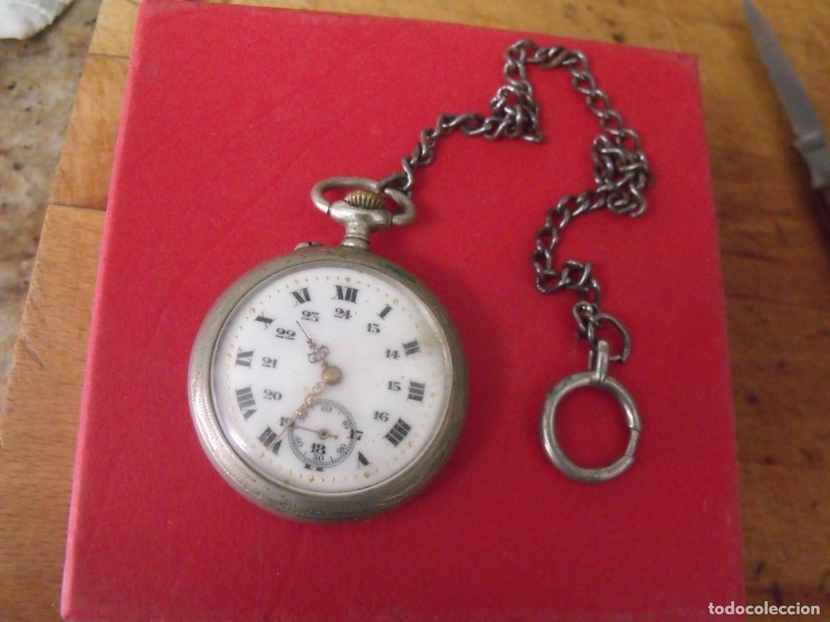 Relojes de bolsillo: ANTIGUO RELOJ BOLSILLO ARGENTAN-A&Ntilde;O 1910-LEONTINA EPOCA-LOTE 259-95-FUNCIONA