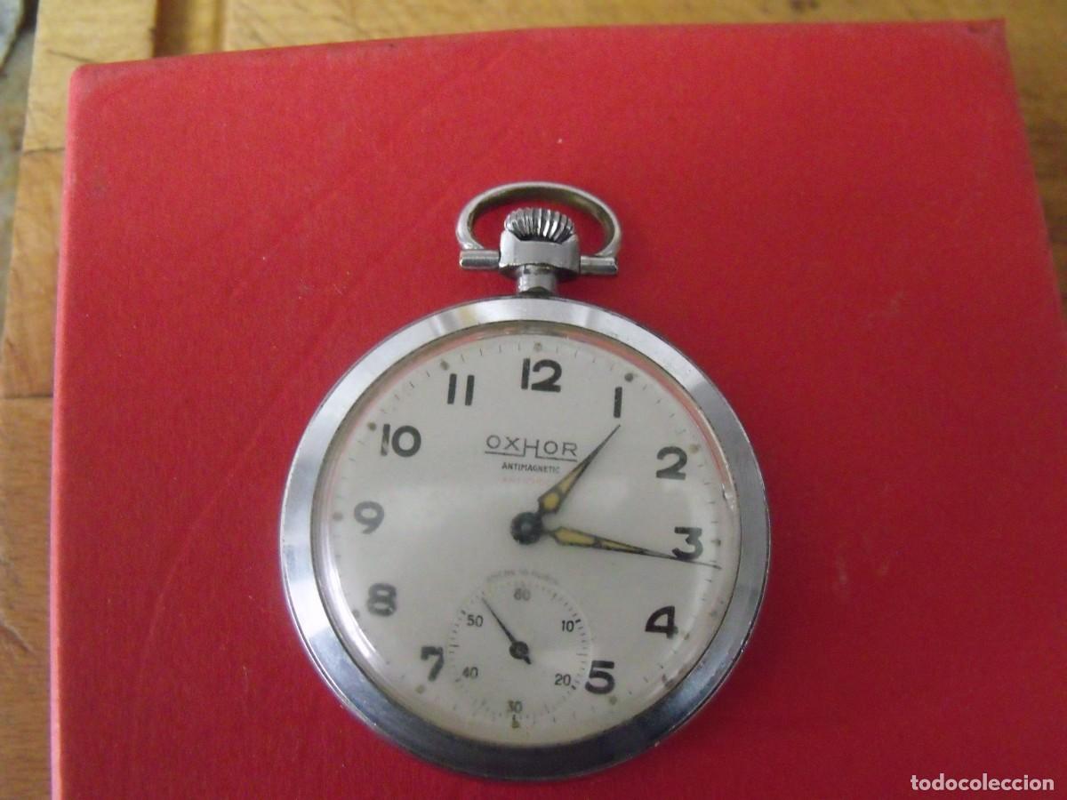 Relojes de bolsillo: antiguo reloj bolsillo OXHOR-SUIZA-A&Ntilde;OS 40-LOTE 259-95-FUNCIONA