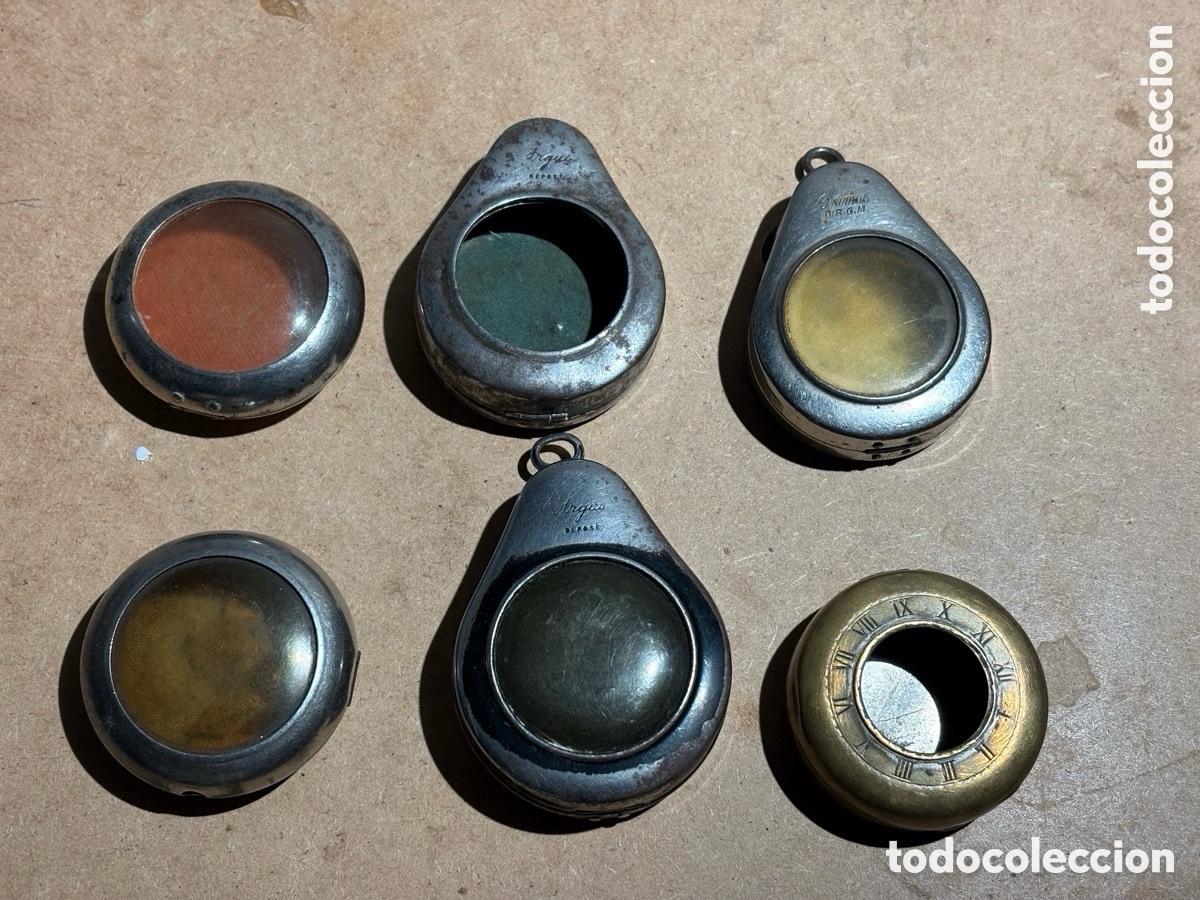 Relojes de bolsillo: Lote 6 chinchoneras guardapolvo para reloj de bolsillo (A15)