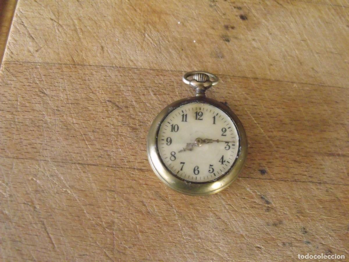 Relojes de bolsillo: antiguo reloj bolsillo en laton dorado-a&ntilde;o 1920-lote 259-94-FUNCIONA