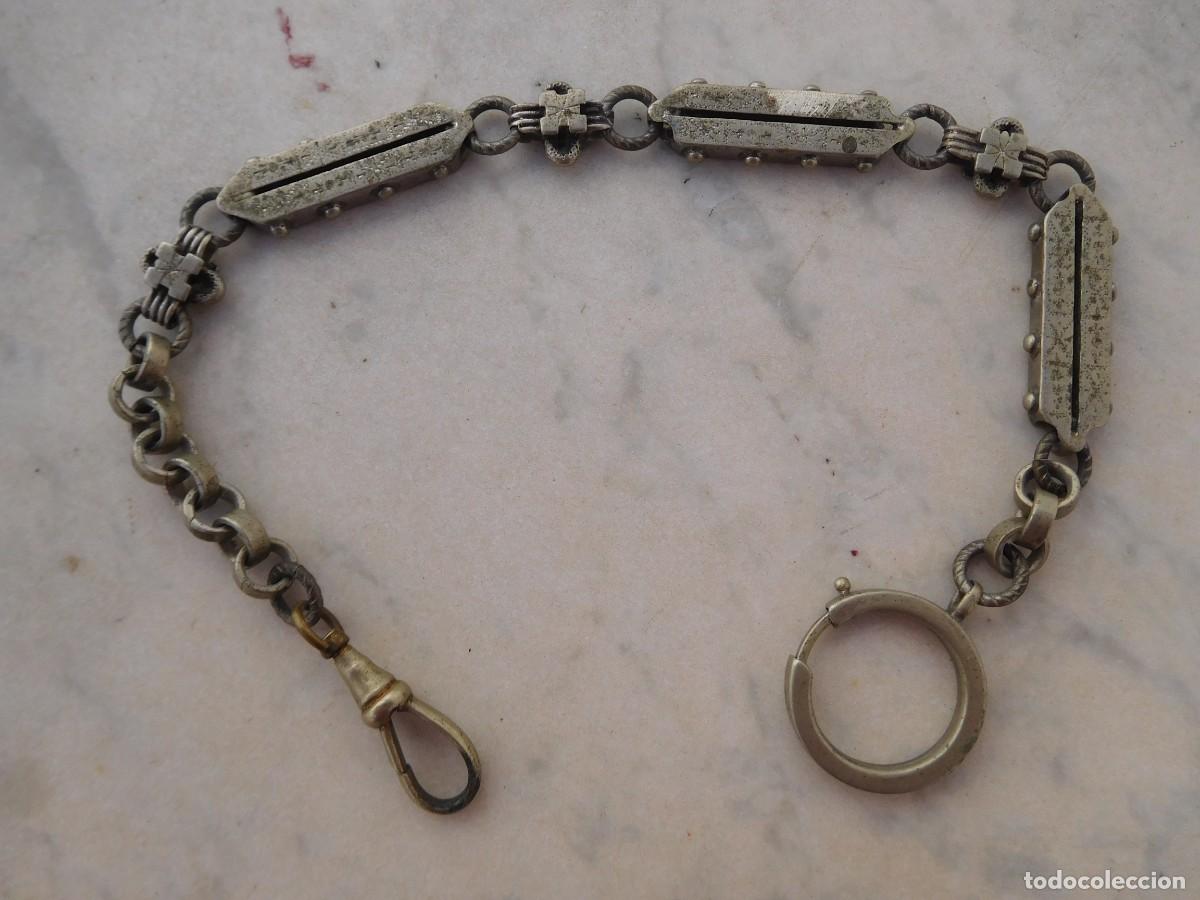Relojes de bolsillo: Cadena antigua para reloj de bolsillo