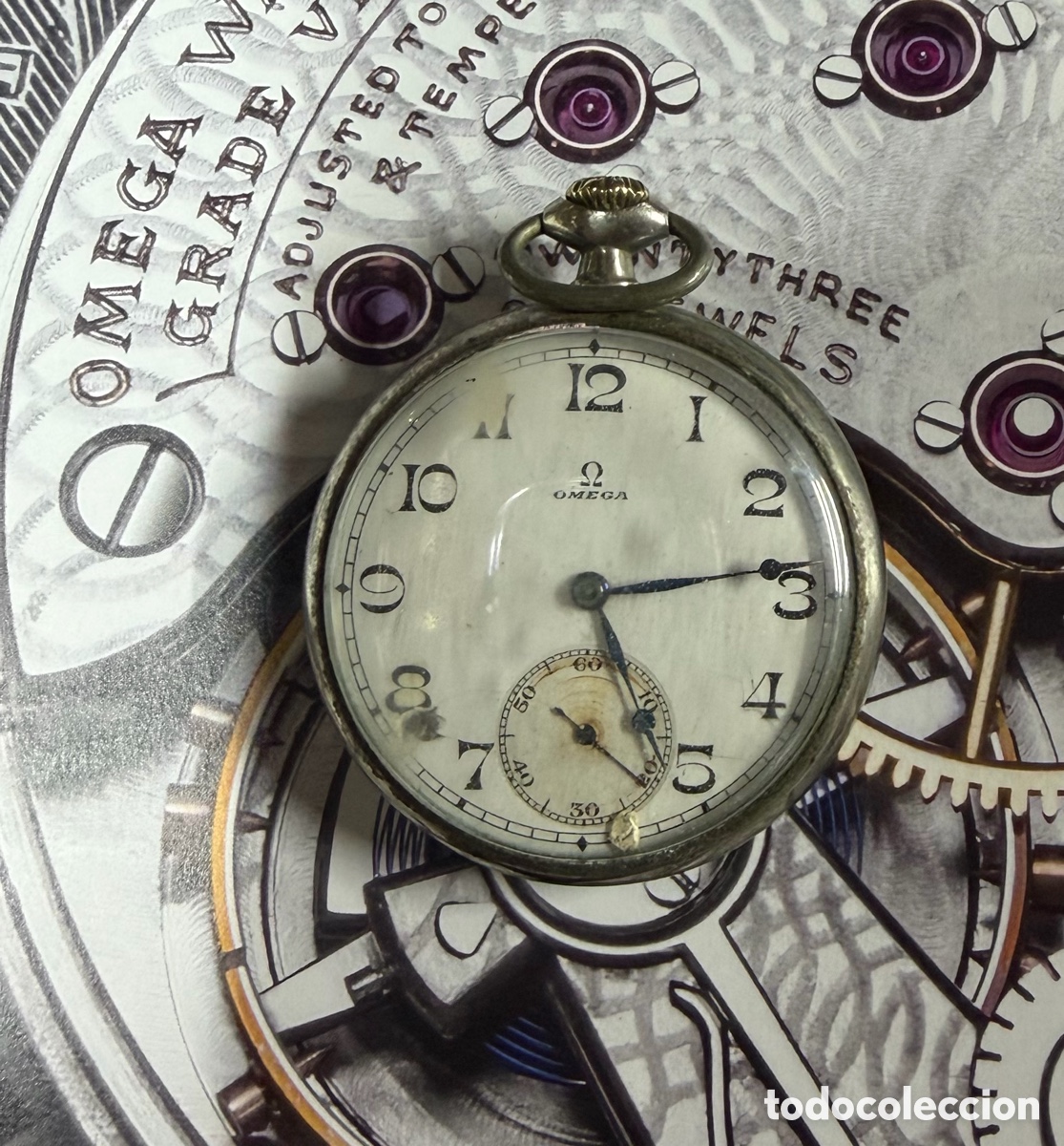 Relojes de bolsillo: Reloj de bolsillo Omega original a&ntilde;os 20 - funcionando