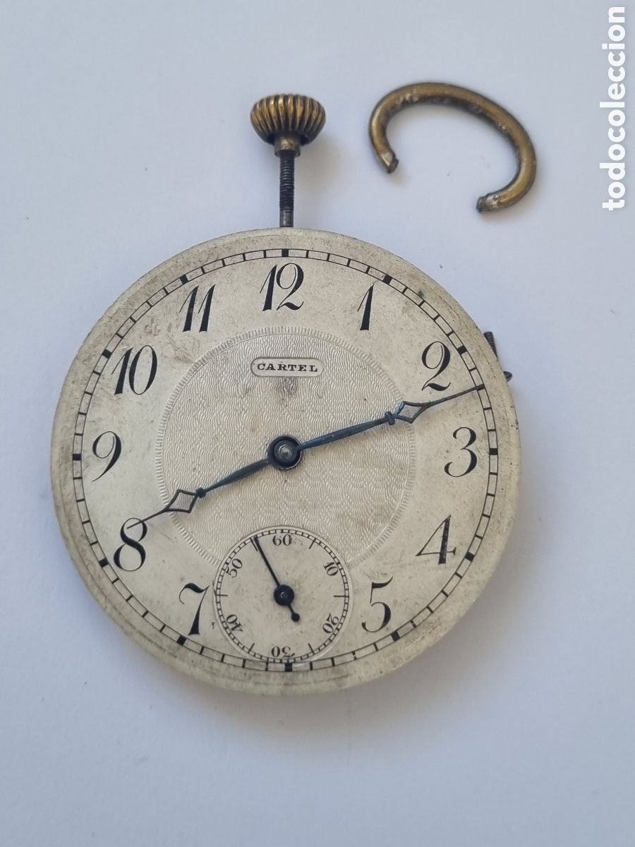 Relojes de bolsillo: Cartel esf&eacute;ra m&aacute;quina reloj de bolsillo.