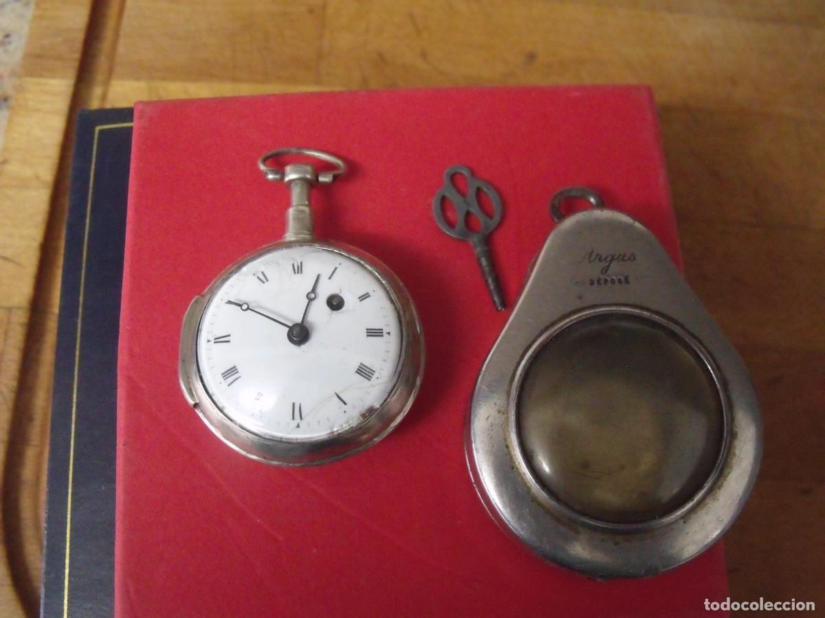 Relojes de bolsillo: ANTIQUISIMO RELOJ BOLSILLO CATALINO-PLATA PUNZONADA-A&Ntilde;O 1810/30-LOTE 259-95-FUNCIONA