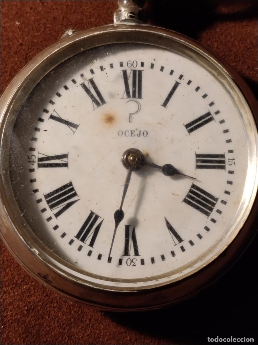 Relojes de bolsillo: Reloj de bolsillo suizo &ndash; Plata 0.800 &ndash; Relojer&iacute;a El&eacute;ctrica OCEJO (Burgos) &ndash; No funciona