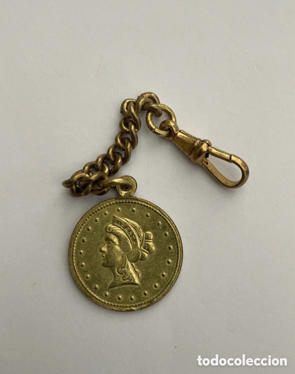 Relojes de bolsillo: Antigua leontina para reloj de bolsillo (A2)
