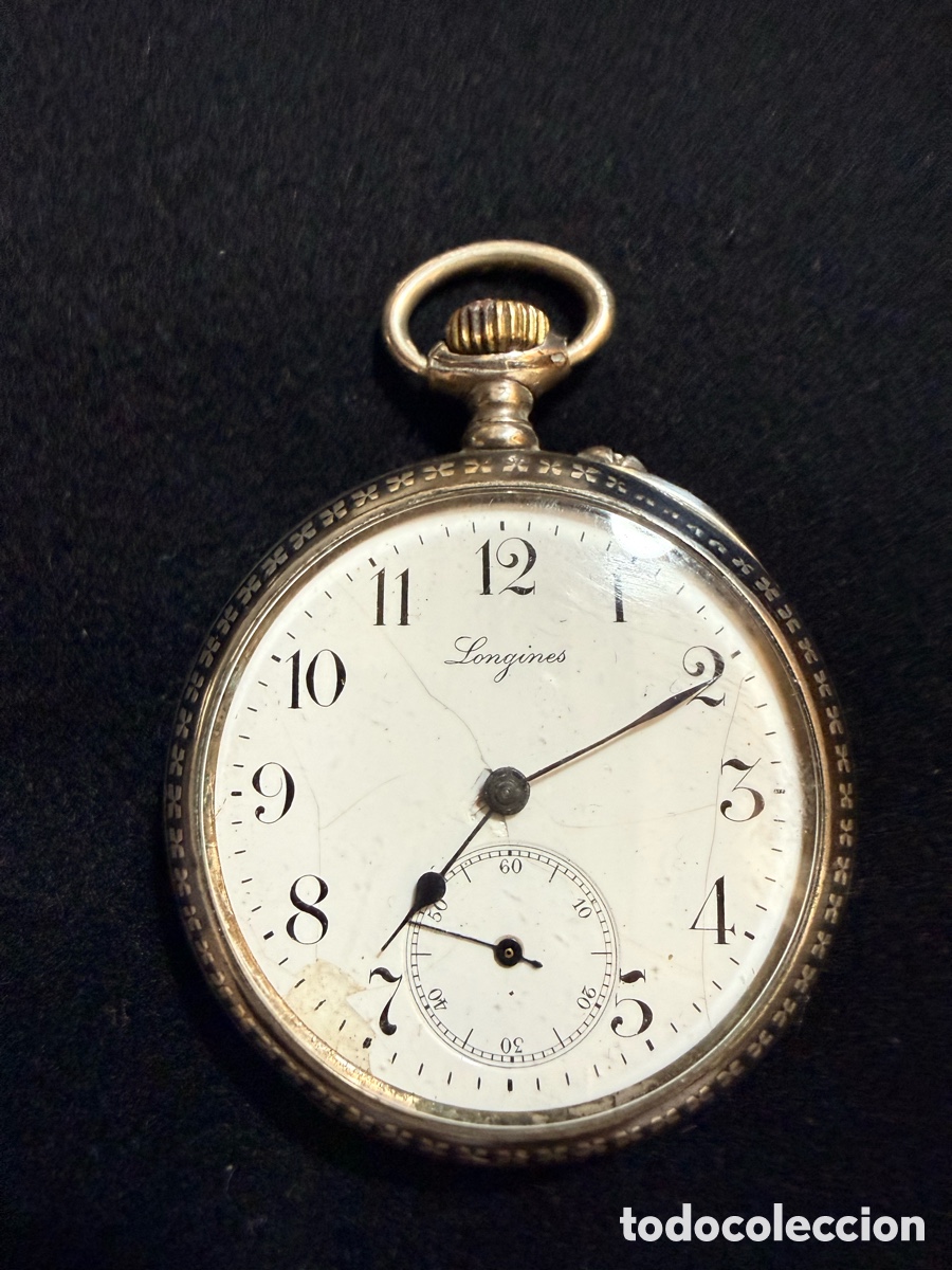 Relojes de bolsillo: Reloj de bolsillo Omega plata niel&eacute;