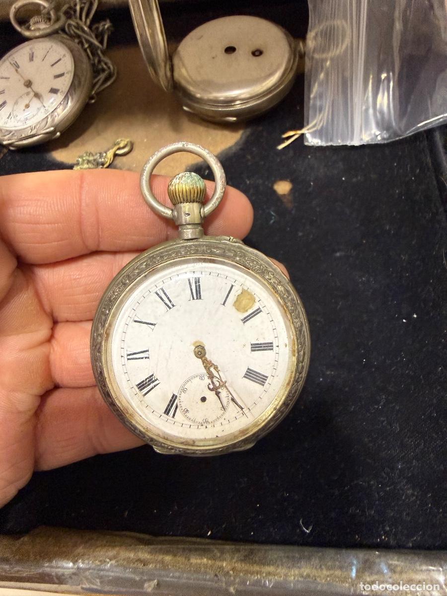 Relojes de bolsillo: Bonito reloj de bolsillo, plata, por revisar