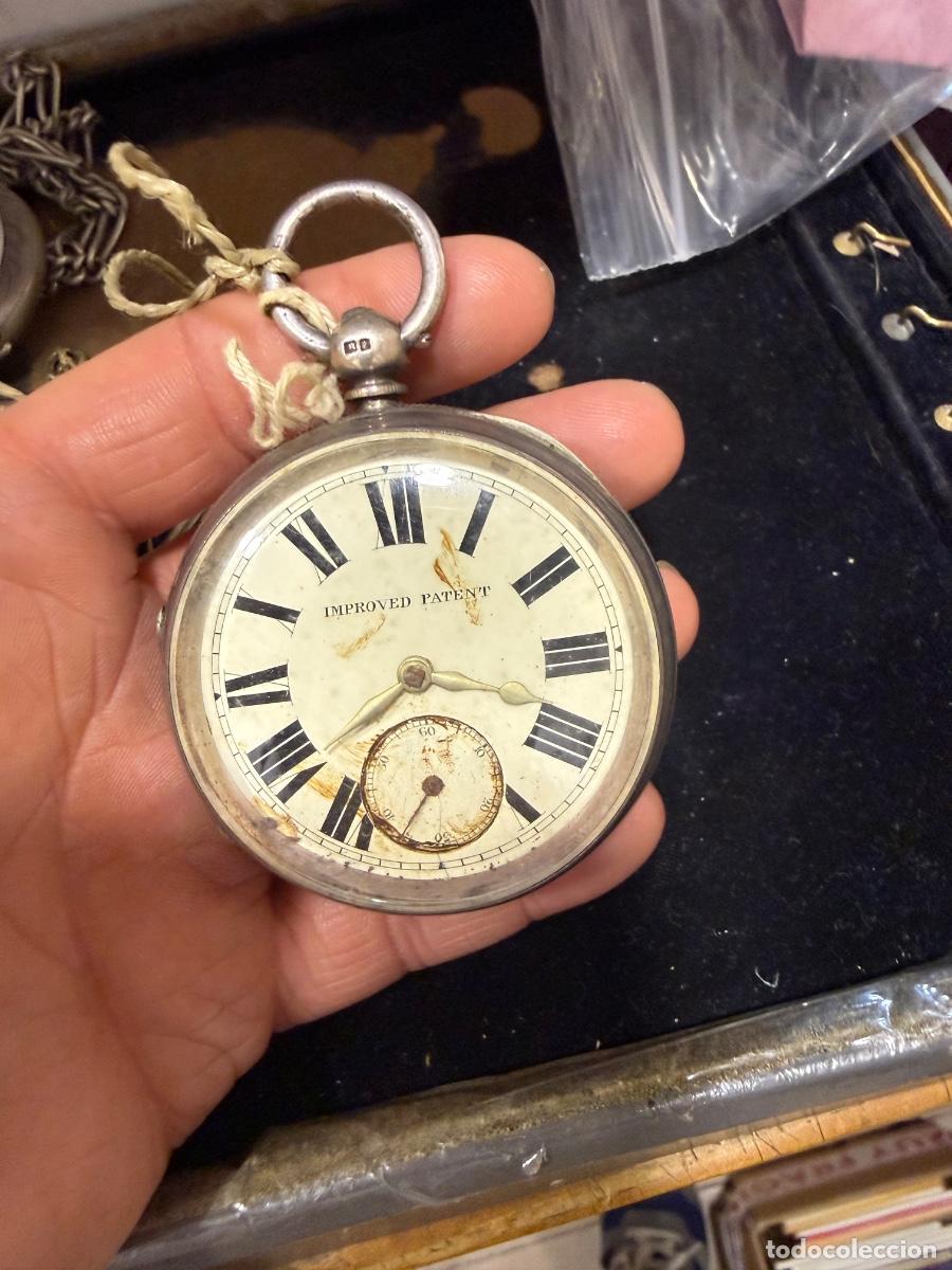 Relojes de bolsillo: Bonito reloj de bolsillo, plata, por revisar