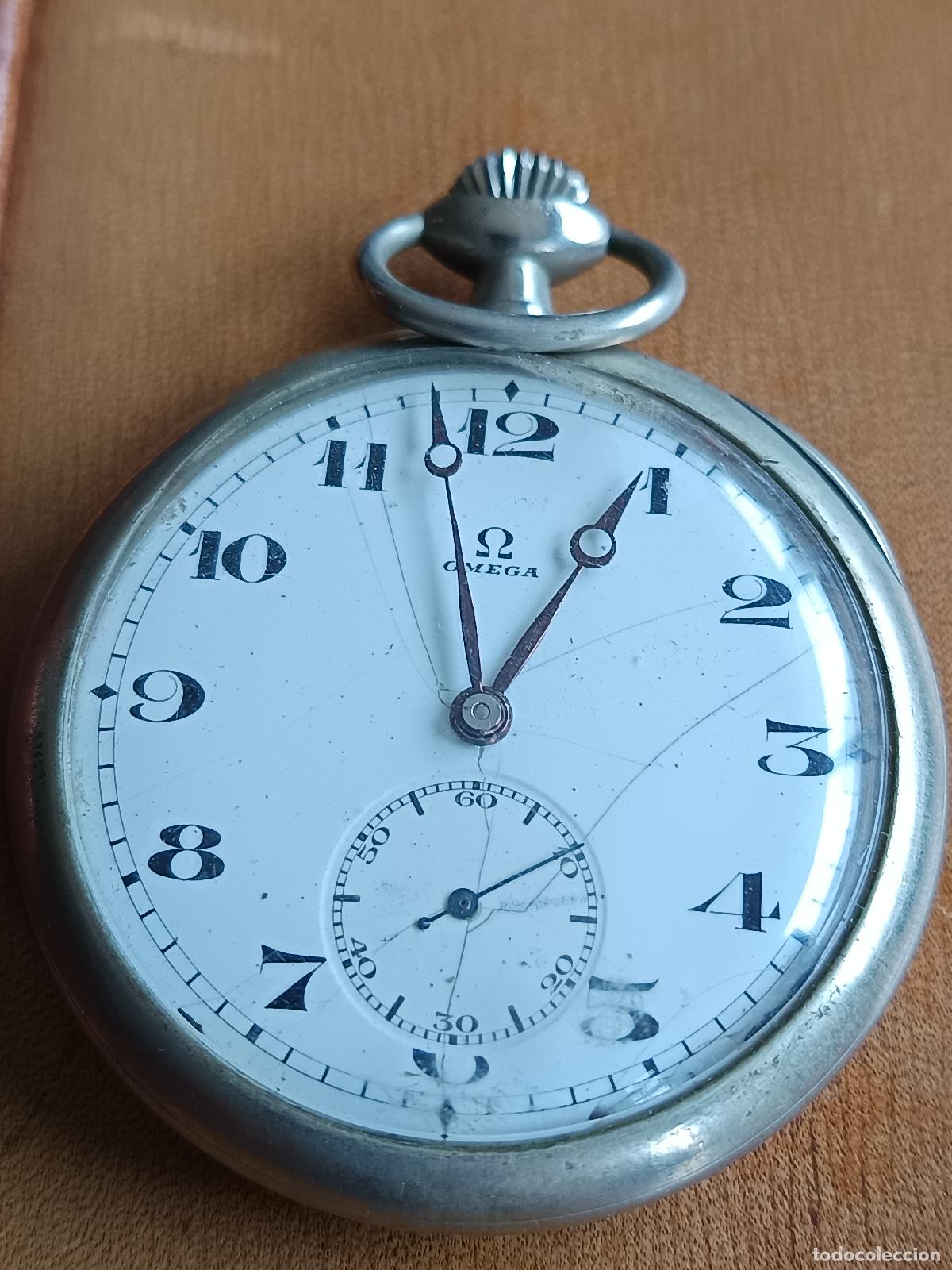Relojes de bolsillo: ANTIGUO RELOJ DE BOLSILLO OMEGA, 4 CM. ESFERA. FUNCIONA, LEER DESCRIPCION.