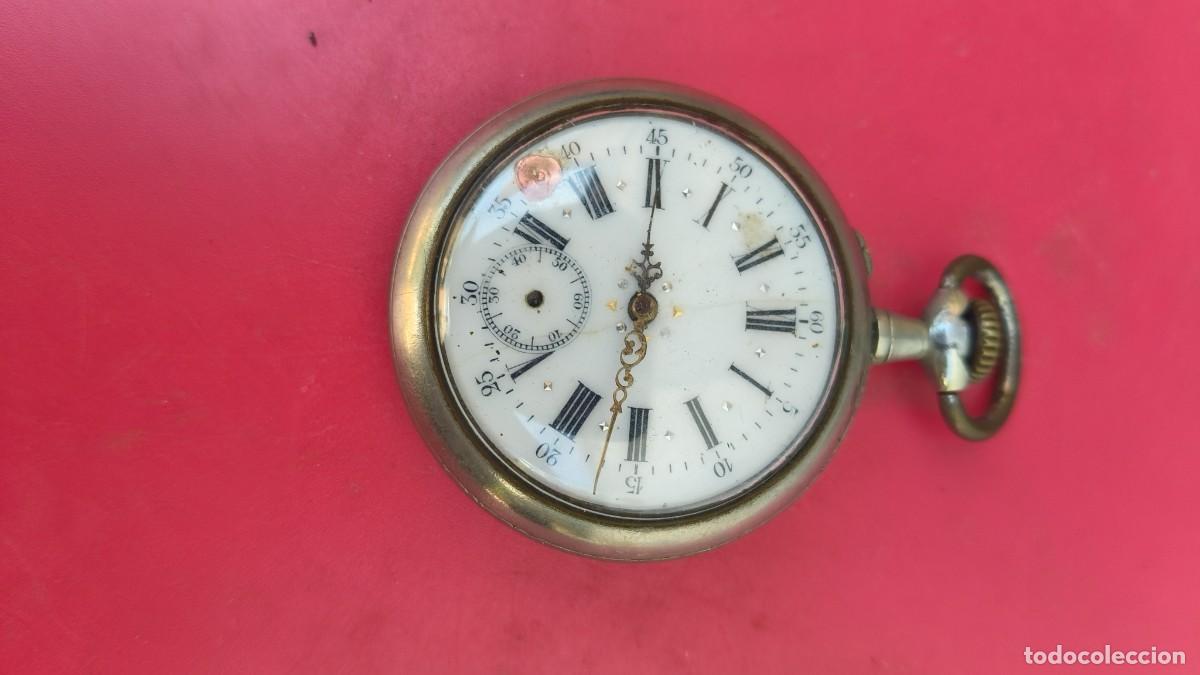 Relojes de bolsillo: Montre homme &agrave; gousset en argent Fonctionne