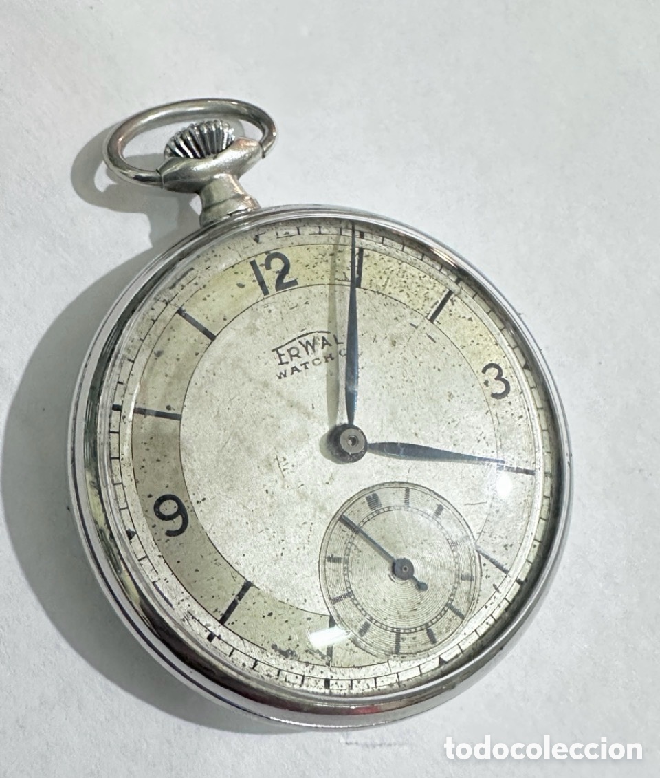Pocket watches: Reloj de bolsillo ERWAL WATCH De Cuerda manual SWISS