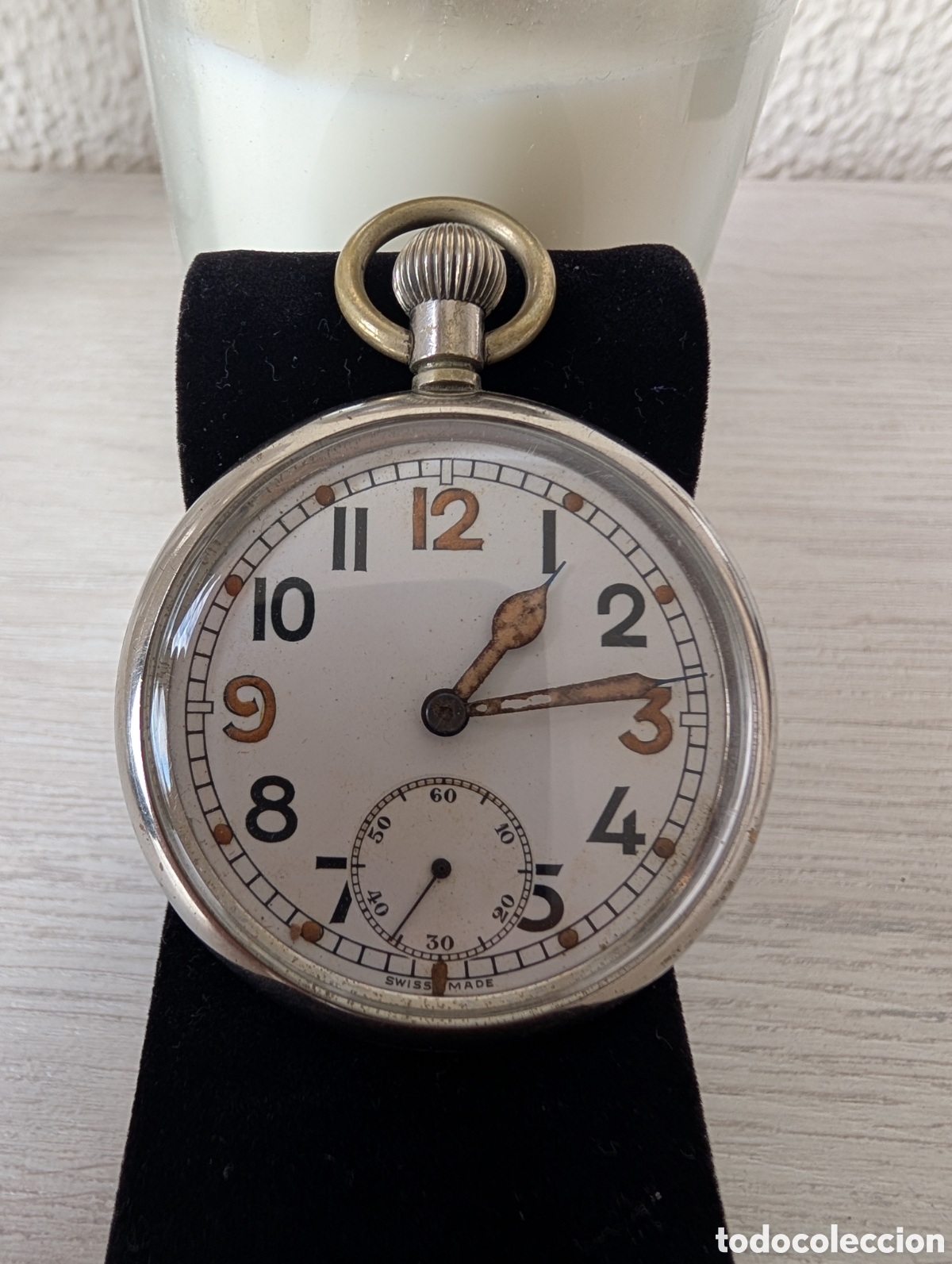 Relojes de bolsillo: Reloj de Bolsillo Militar Brit&aacute;nico WWII - G.S.T.P. BUREN - Original Segunda Guerra Mundial - Funcio