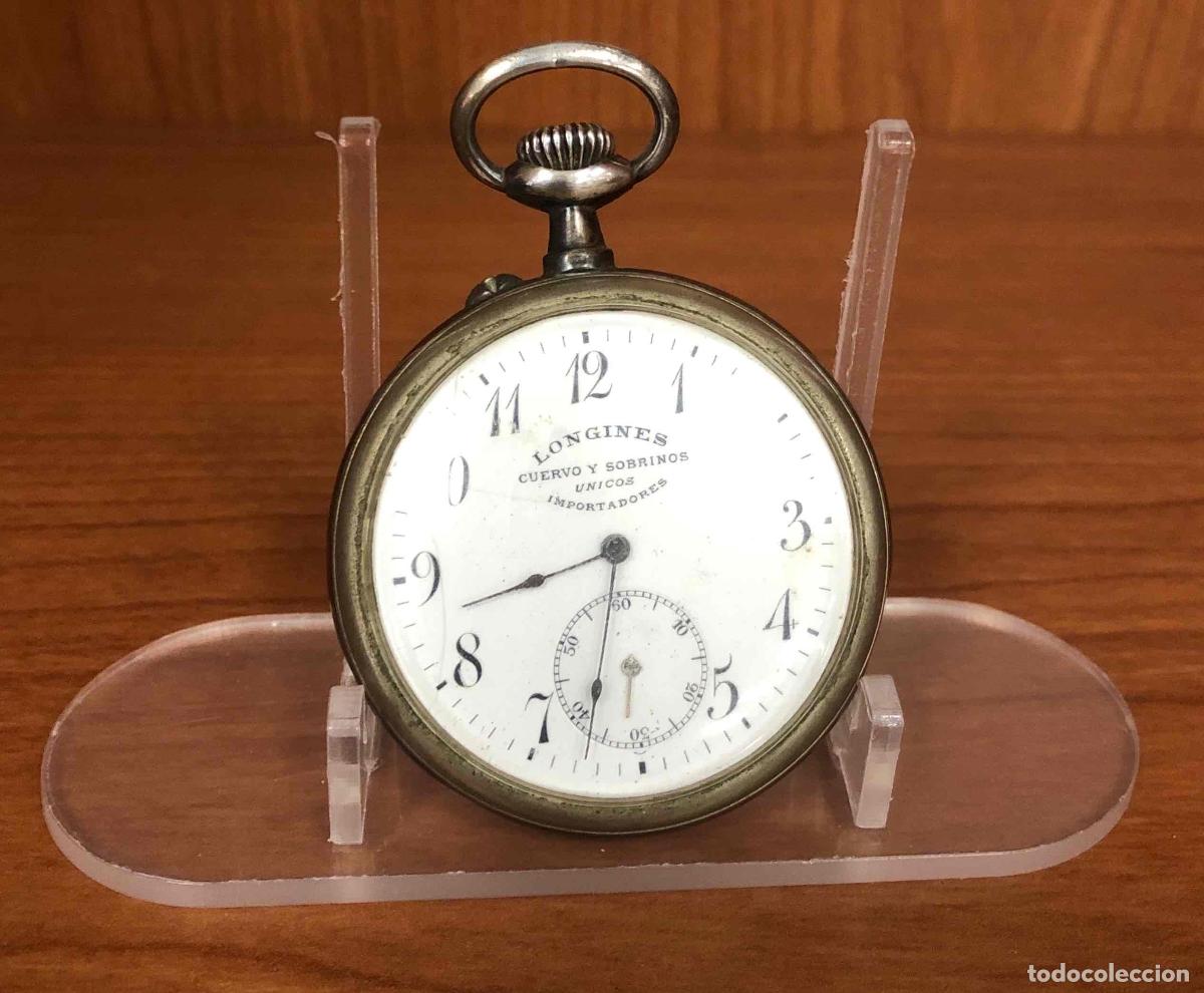 Relojes de bolsillo: RELOJ DE BOLSILLO LONGINES CUERVO Y SOBRINOS. FUNCIONA. PLAYA DE LEY