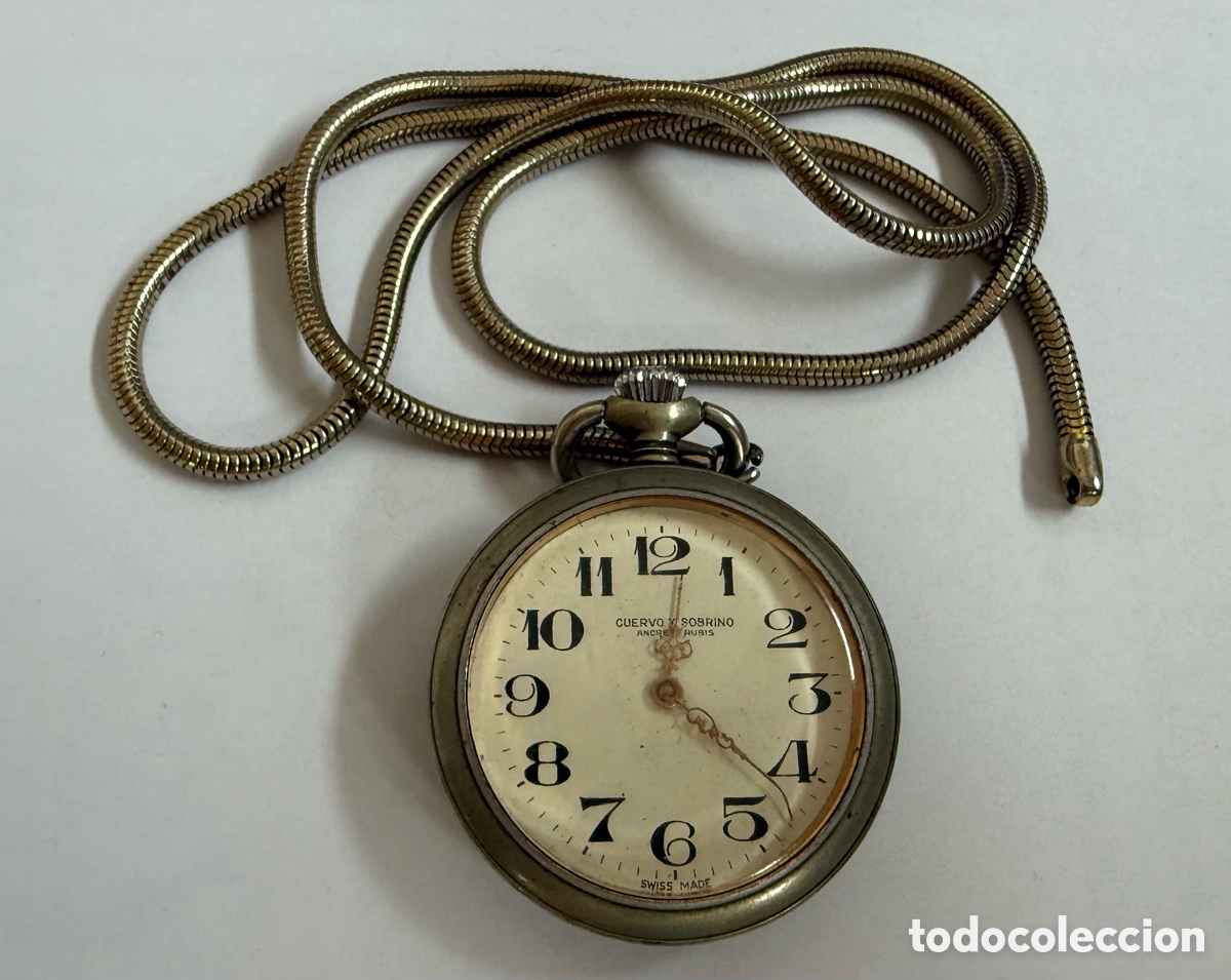 Relojes de bolsillo: Reloj de bolsillo Cuervo y Sobrino