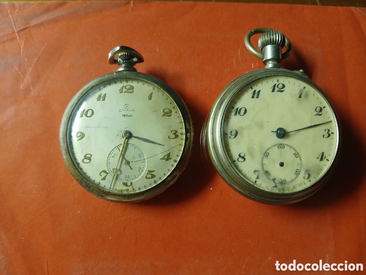 Relojes de bolsillo: DOS RELOJES DE BOLSILLO, CYMA PRIMA Y EL OTRO A DETERMINAR.