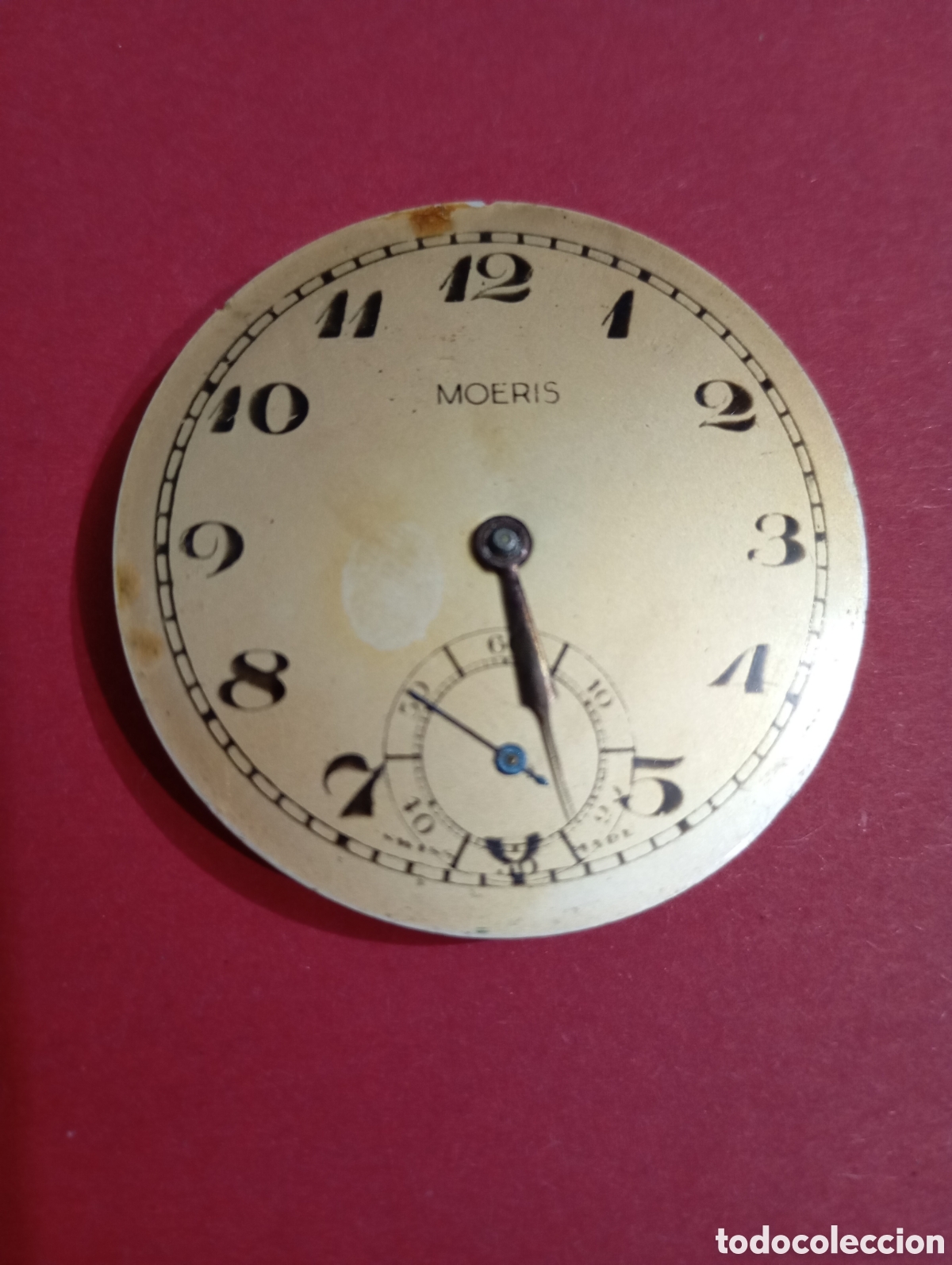 Relojes de bolsillo: Moeris Dial y M&aacute;quina Reloj de Bolsillo Volante bien Movimiento Mec&aacute;nico Antiguo