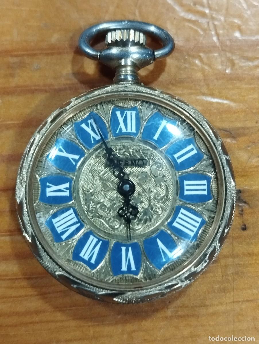 Relojes de bolsillo: RELOJ HERMO. CARGA MANUAL. PARA COLGAR O BOLSILLO. VINTAGE.