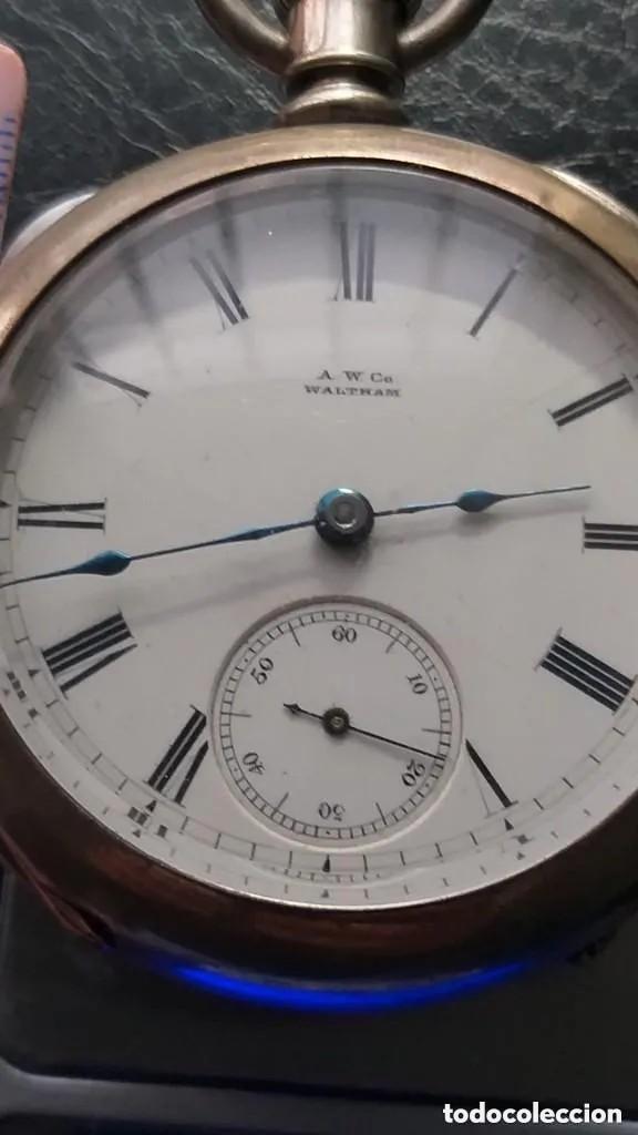 Orologi da taschino: EXTRAORDINARIO RELOJ BOLSILLO PLATA WHALTHAM MASS ALTA PRECISI&Oacute;N, FERROCARRILES, VER FOTOS