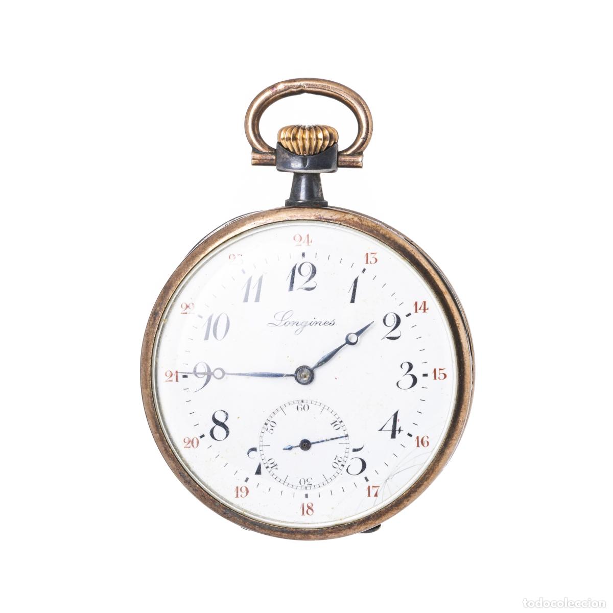 Orologi da taschino: Reloj de bolsillo Longines en plata y oro.