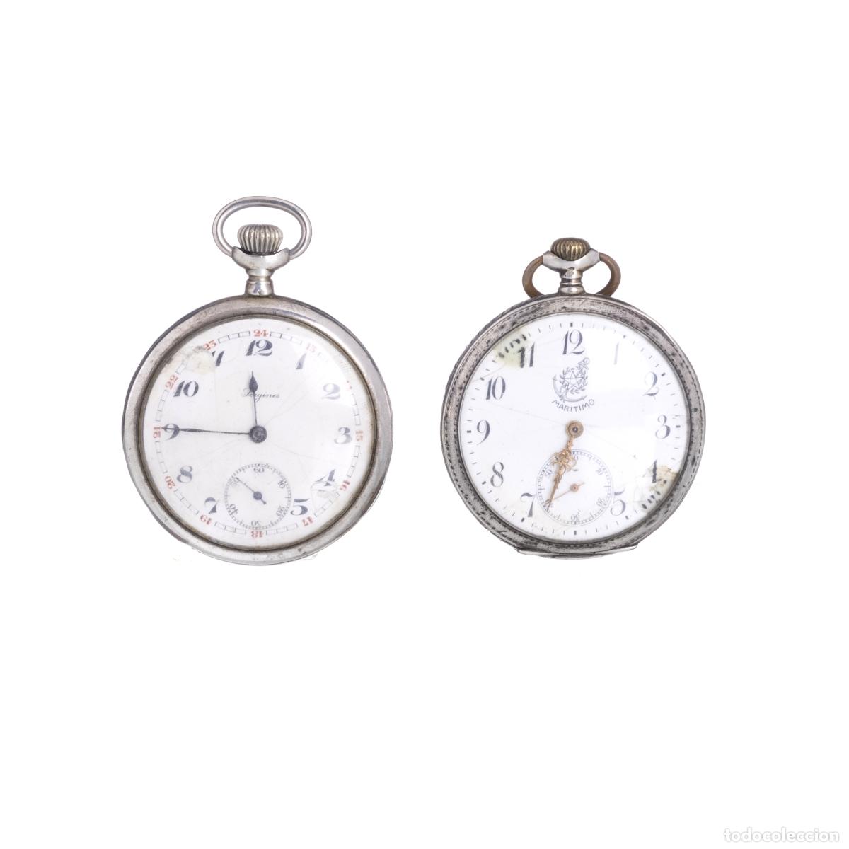 Orologi da taschino: Relojes - Dos relojes de bolsillo de plata