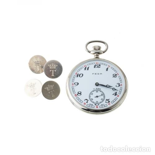 Rel&oacute;gios de bolso: Reloj de bolsillo y un par de gemelos - Vizcondes