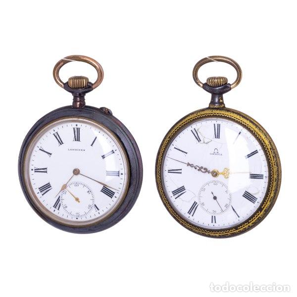 Rel&oacute;gios de bolso: Relojes - Dos relojes de bolsillo - Longines y Omega