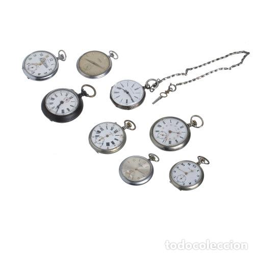 Rel&oacute;gios de bolso: Relojes - Ocho relojes de bolsillo
