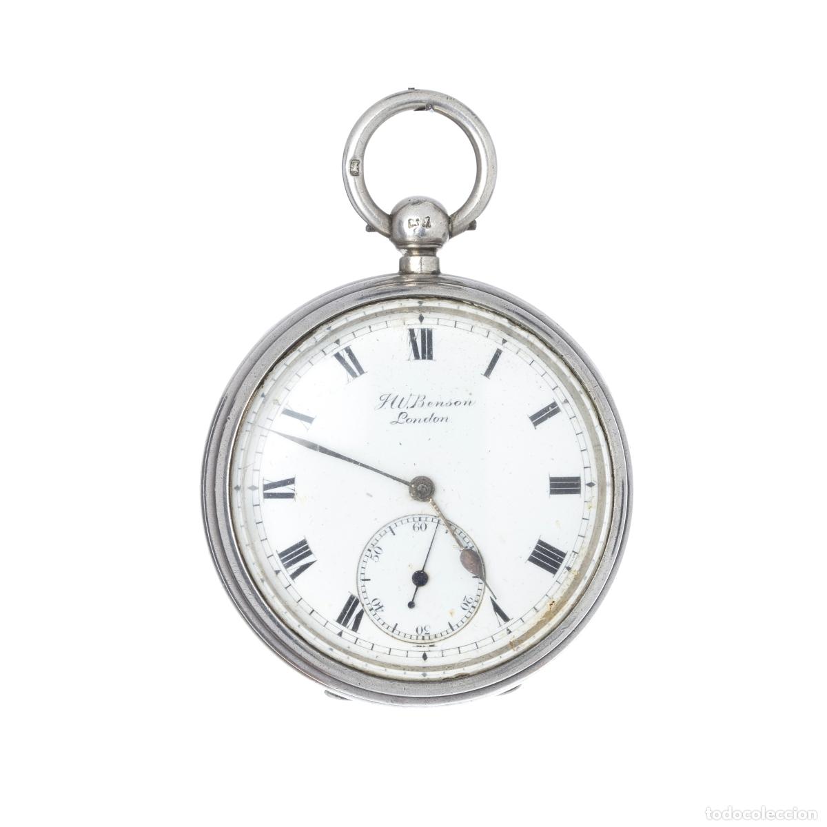 Relojes de bolsillo: Relojes - Reloj de bolsillo plateado