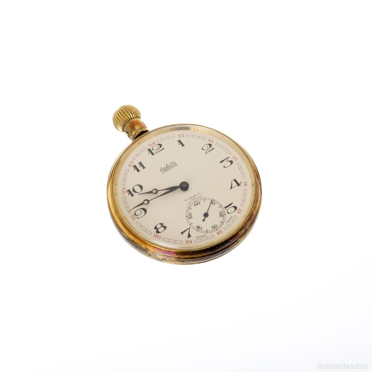 Rel&oacute;gios de bolso: Relojes - Reloj de bolsillo Herald con ba&ntilde;o de oro