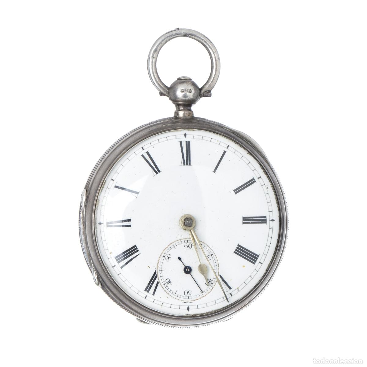 Rel&oacute;gios de bolso: Relojes - Reloj de bolsillo plateado