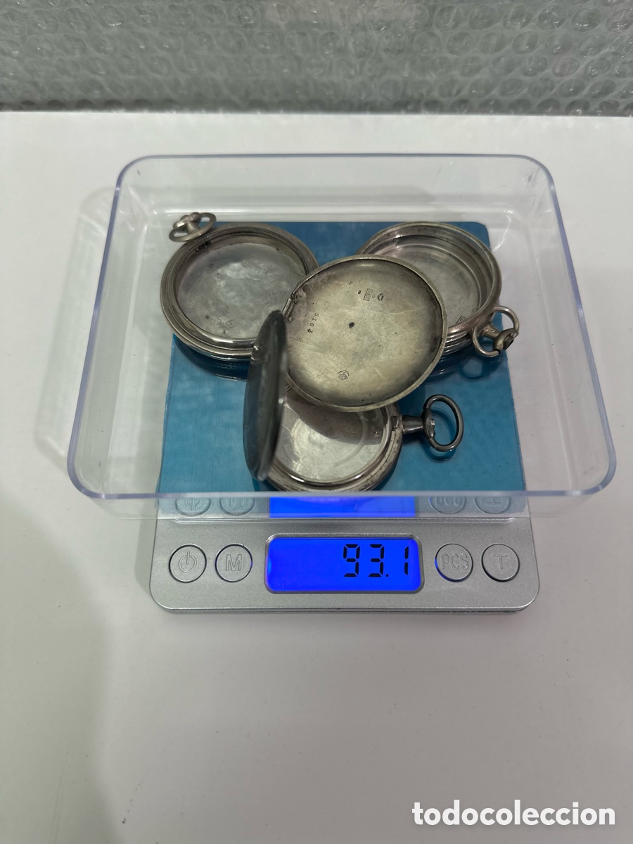 Relojes de bolsillo: Lote Cajas Reloj De Bolsillo De plata Antigua