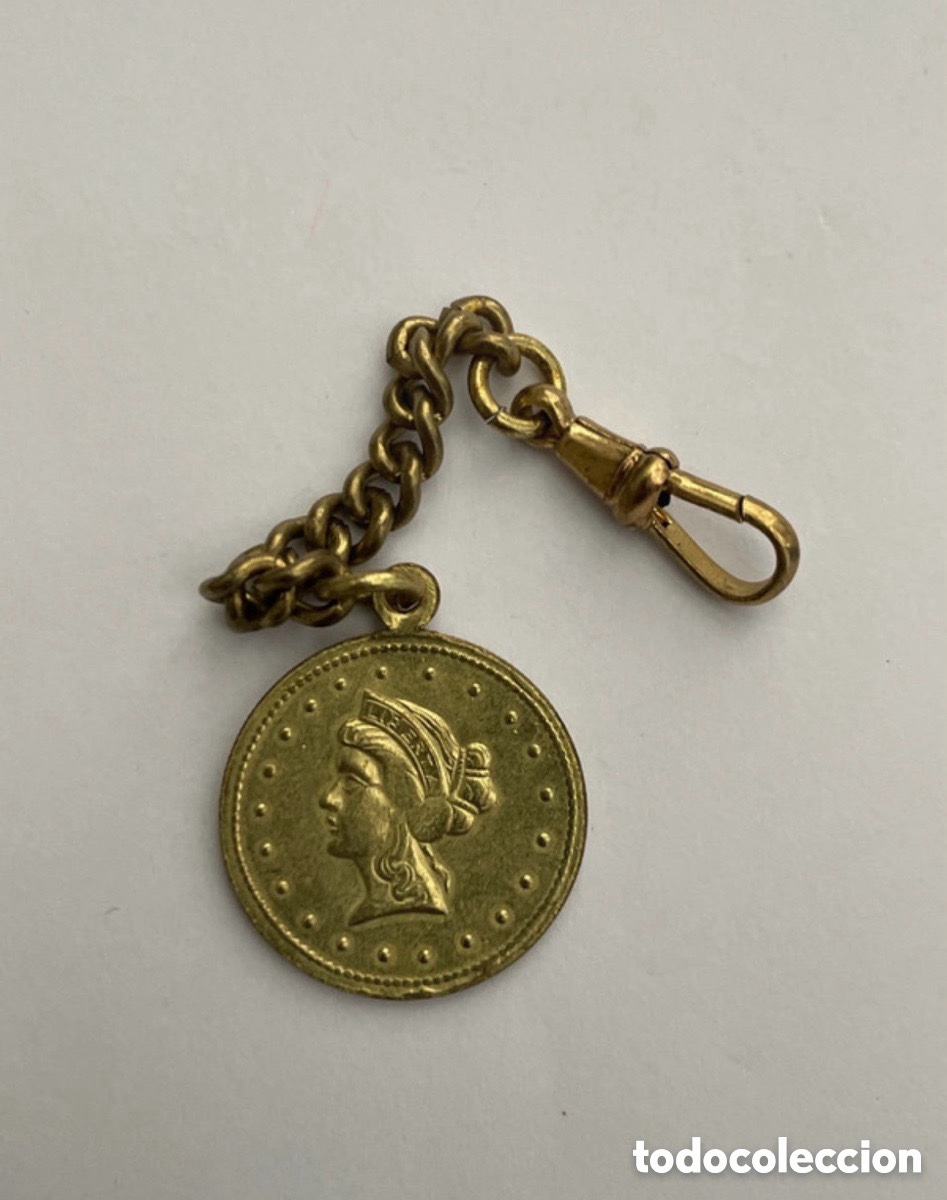 Rel&oacute;gios de bolso: Antigua leontina para reloj de bolsillo (A2)