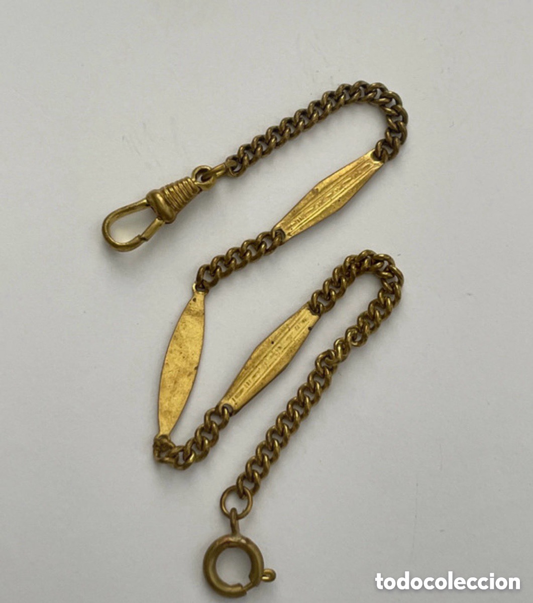 Relojes de bolsillo: Antigua leontina para reloj de bolsillo (A2)