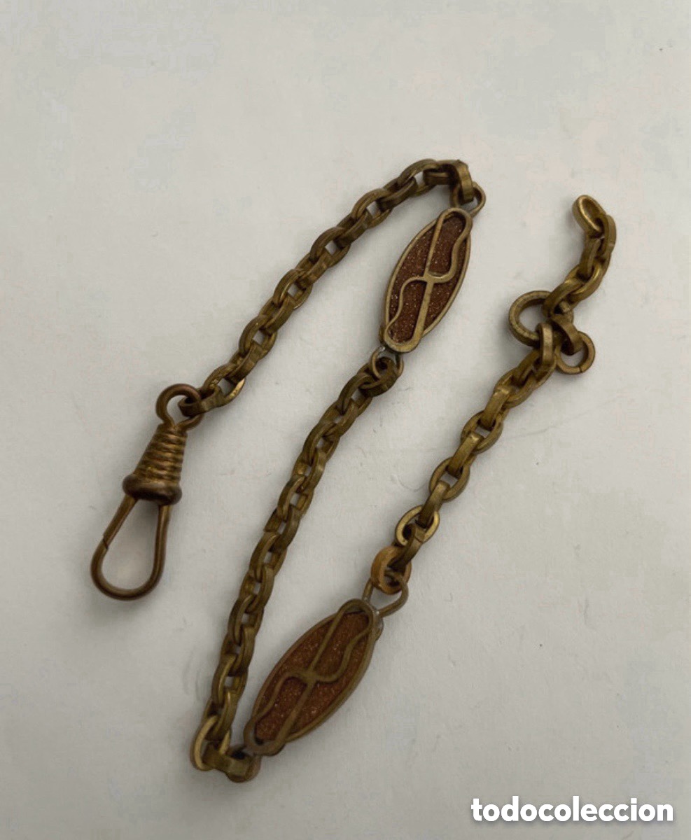Relojes de bolsillo: Antigua leontina para reloj de bolsillo (A5)