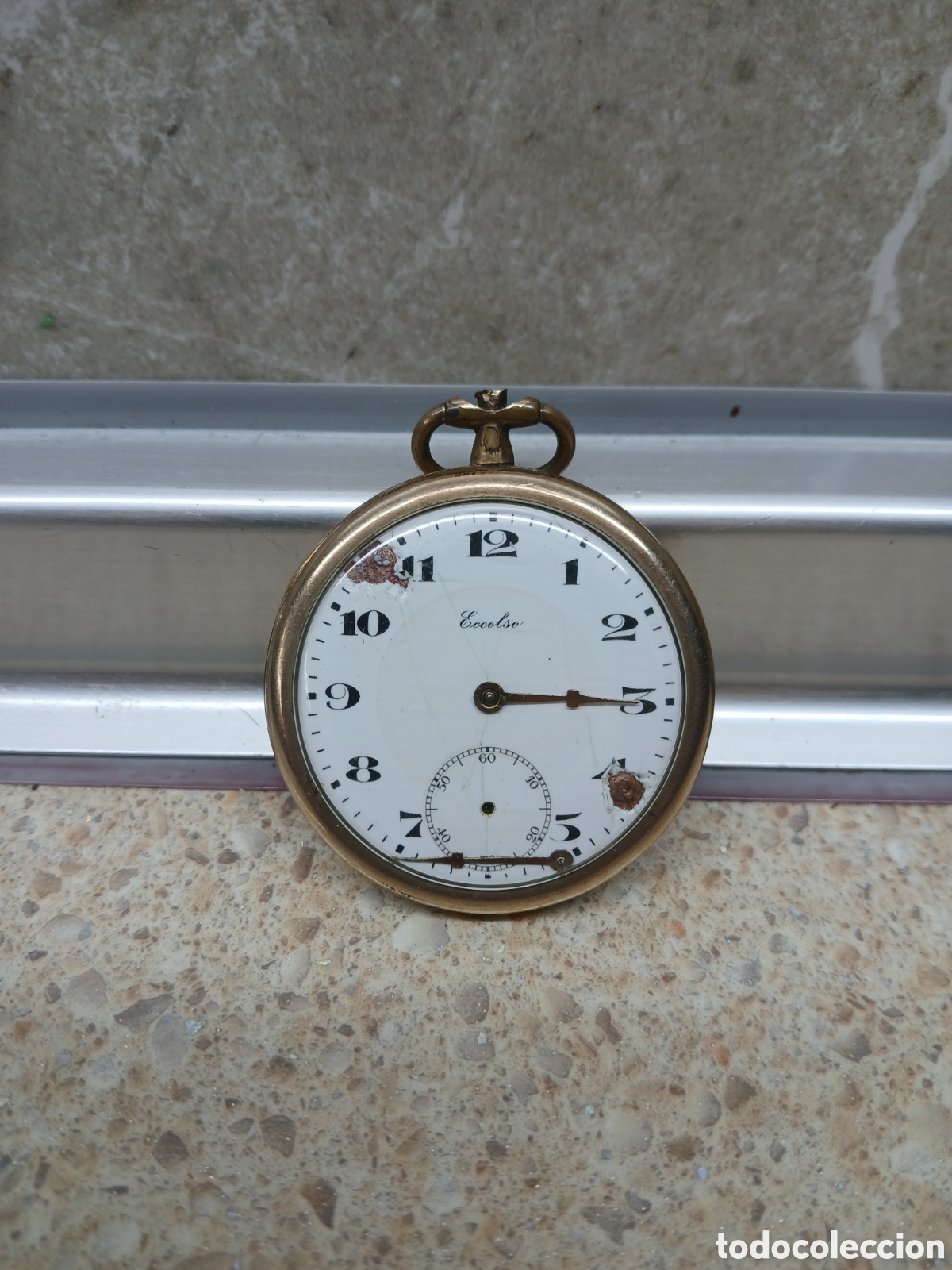 Relojes de bolsillo: RELOJ DE BOLSILLO ECCELSO,PLAQUE D&rsquo;OR. - Foto 1