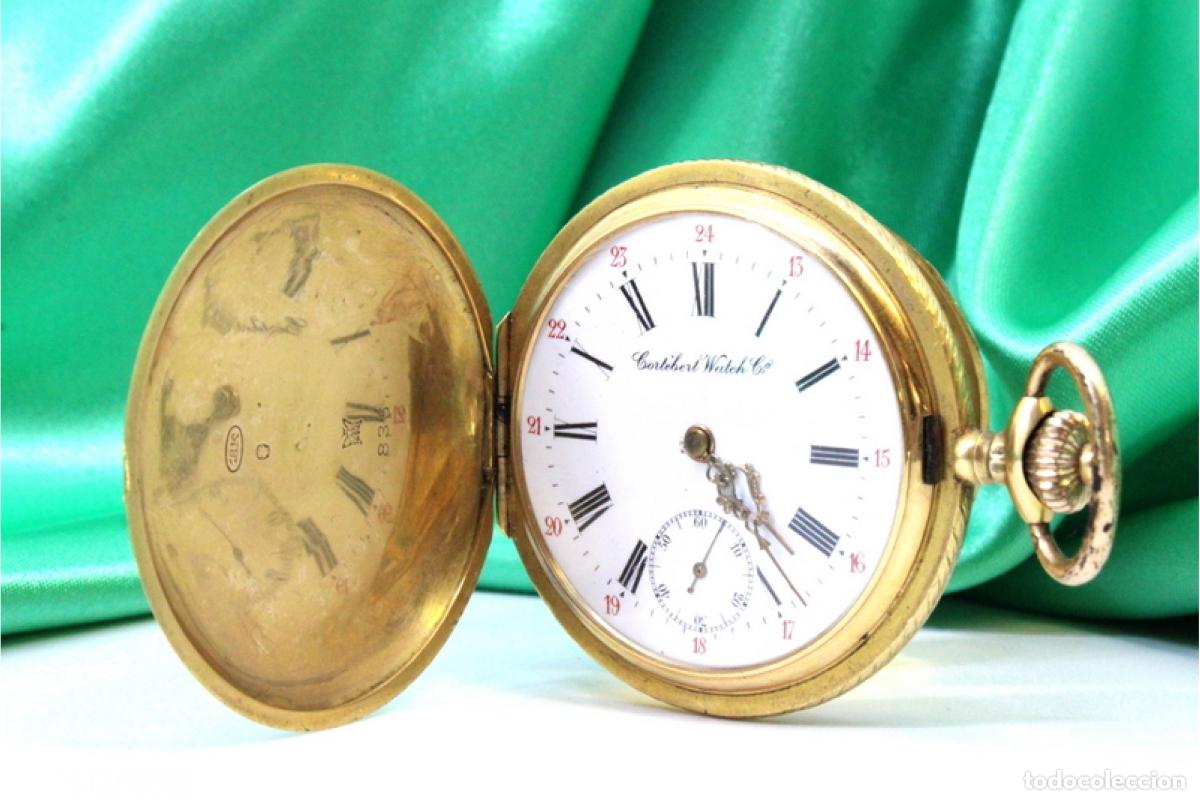 Pocket watches: 69 gramos - Reloj de bolsillo, en oro de 18 quilates - Reloj Cort&eacute;bert