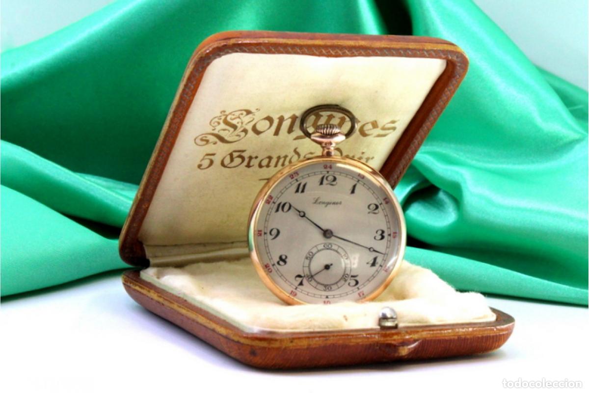 Pocket watches: 60 gramos - Reloj de bolsillo, en oro de 18 quilates - Longines.