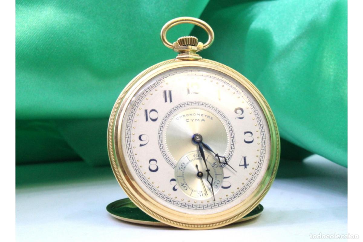 Rel&oacute;gios de bolso: 58 gramos - Reloj de bolsillo, en oro de 18 quilates - Cyma