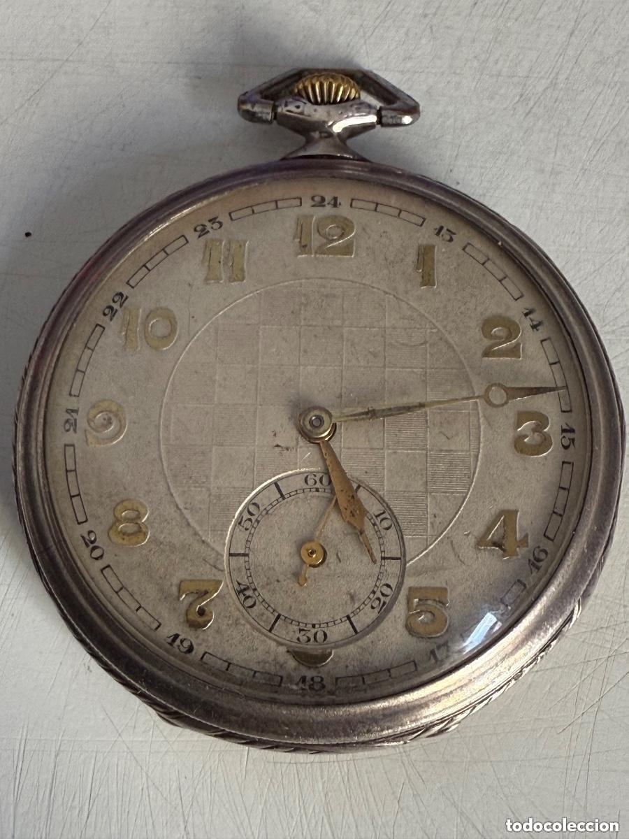 Pocket watches: Reloj de Bolsillo Cyma Plata 0.900 - Joya Suiza Vintage