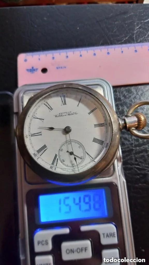 Taschenuhren: EXTRAORDINARIO RELOJ BOLSILLO PLATA WHALTHAM MASS BARLET ALTA PRECISI&Oacute;N, FERROCARRILES, VER FOTOS