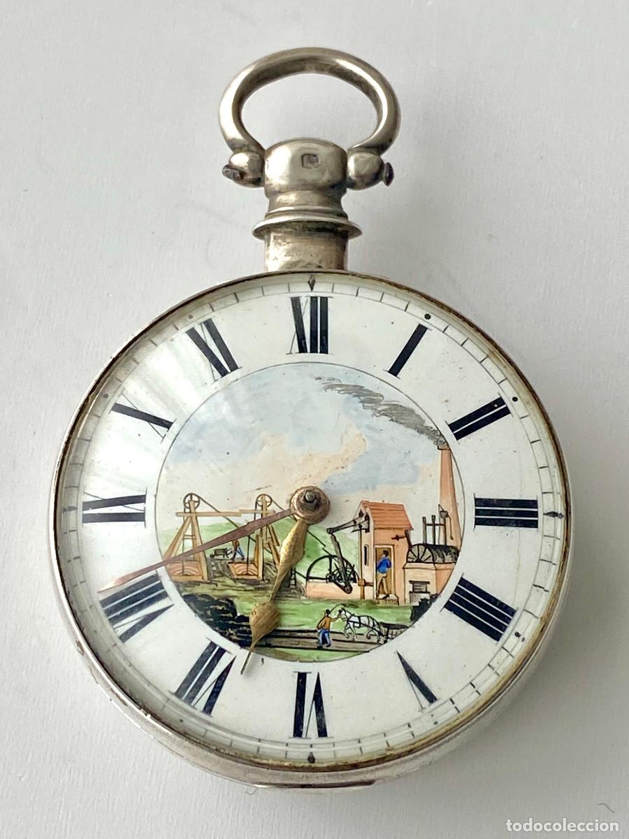 Taschenuhren: Reloj de bolsillo Tipo &rdquo;Catalino&rdquo; . Relojero Joshua Pensotti Dudley, 1829 . Caja plata.