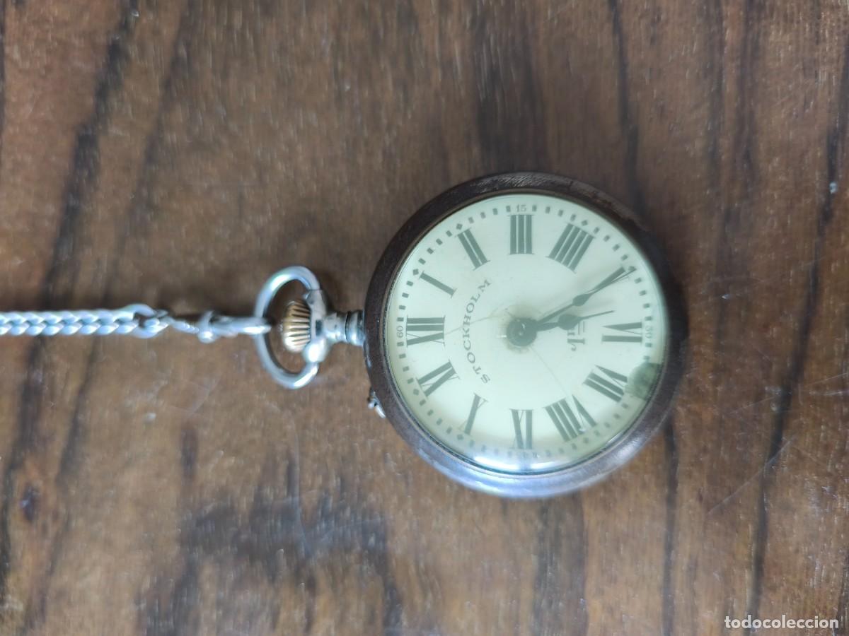Relojes de bolsillo: Reloj de Bolsillo STOCKHOLM 1ra &ndash; Ca. 1900 &ndash; FUNCIONANDO &ndash; Con Cadena