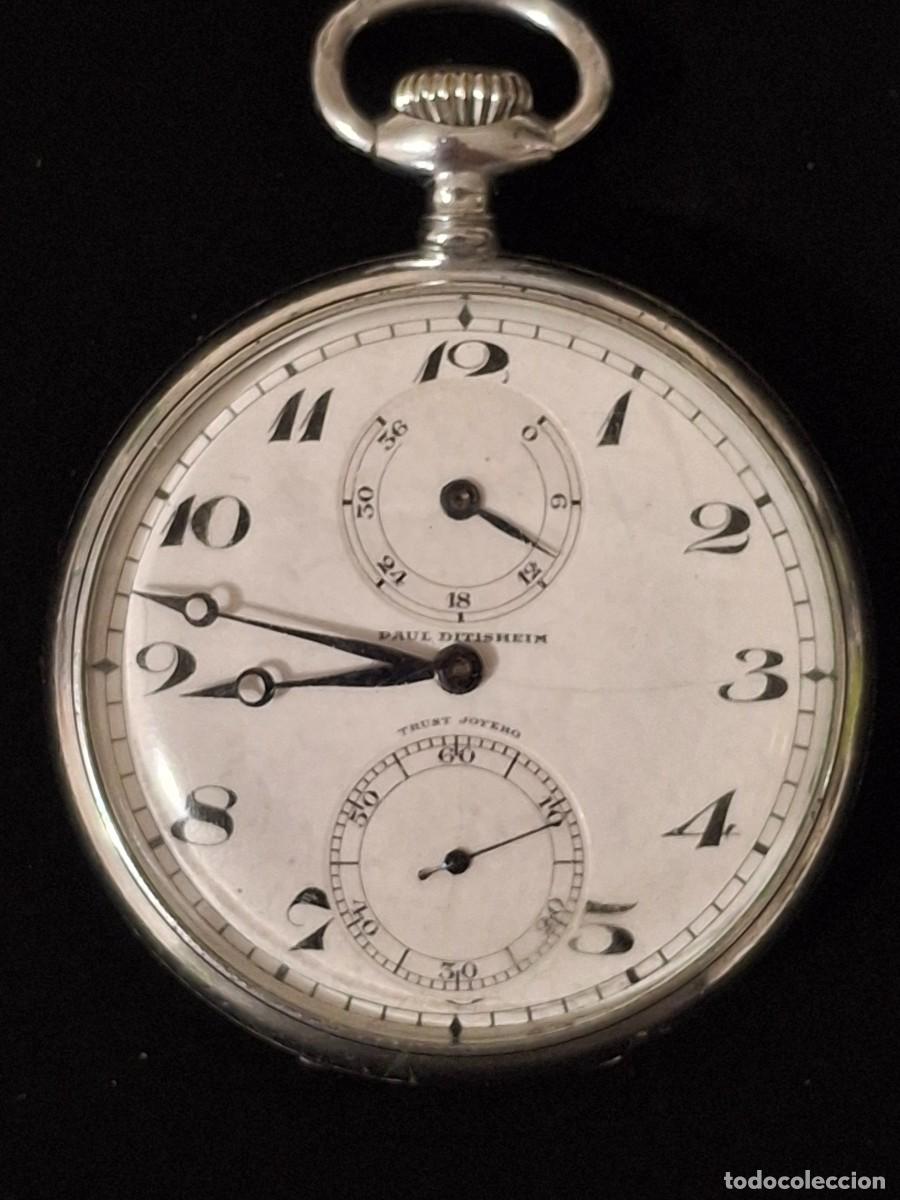 Taschenuhren: Reloj Bolsillo Paul Ditisheim Solvil - Indicador cuerda 36 hrs - Funciona
