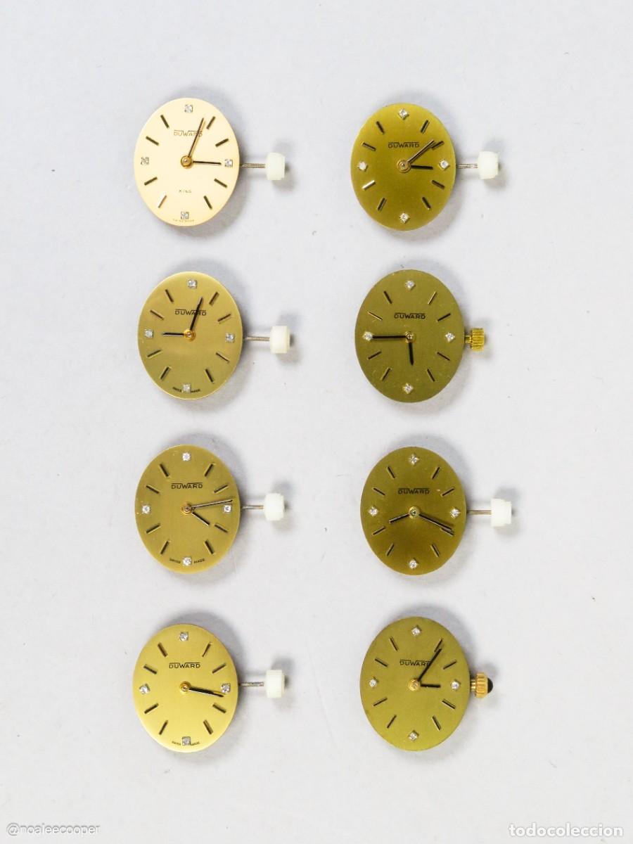 Relojes de bolsillo: 8 maquinarias de relojes cuerda para mujer marca Duward siglo XX
